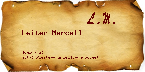 Leiter Marcell névjegykártya